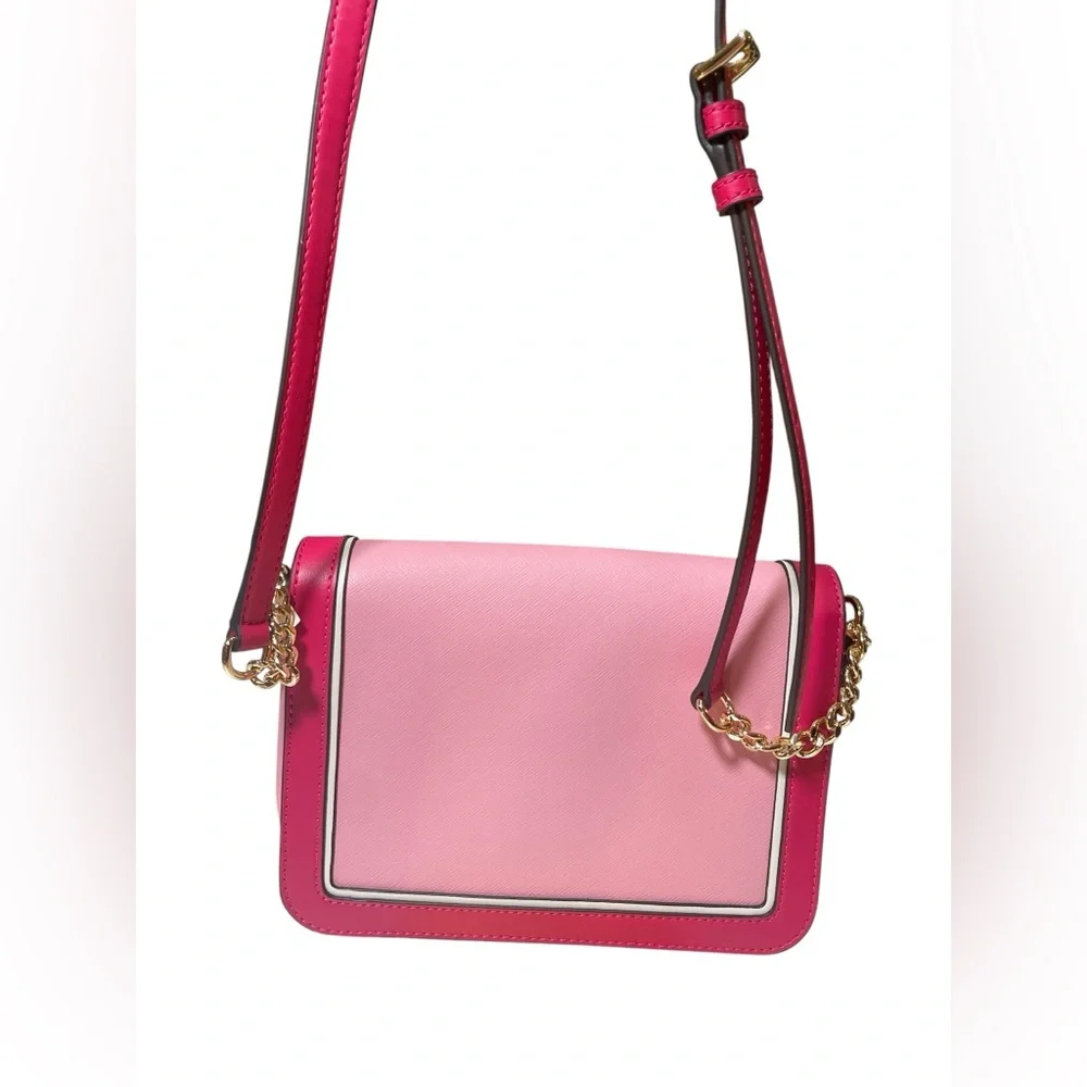 NWT Michael Kors Leida Medium Studded Shoulder/Crossbody in Electric Pink ⚡️ ⚡️ - Picture 9 of 17